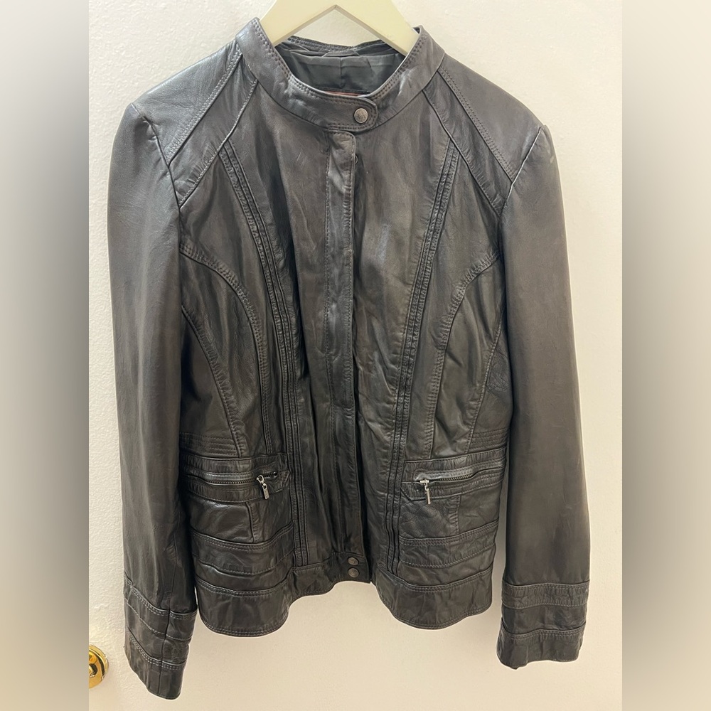 Cole Haan Vintage Women Leather Jacket size L